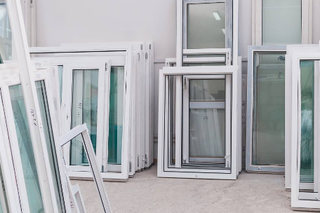 various double glazing windows assorted in a white room