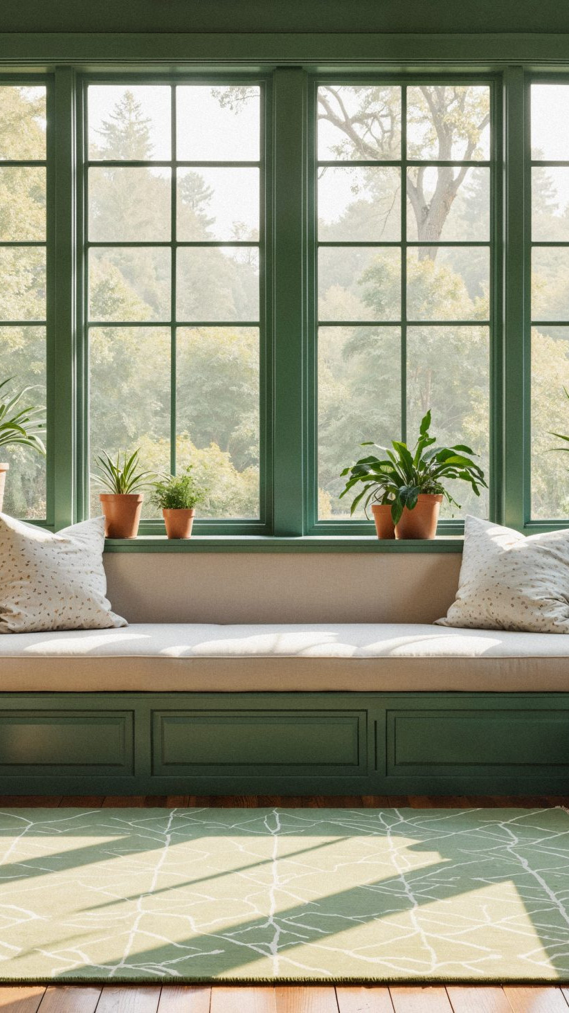 green upvc windows