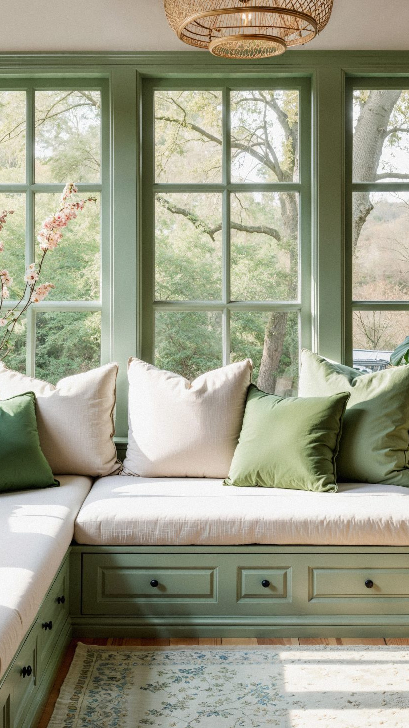 green windows in sunroom